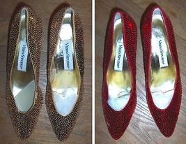 Holiday Dressy Festive Gold Sequin Covered Pumps Shoes Size 8.5 - £32.23 GBP