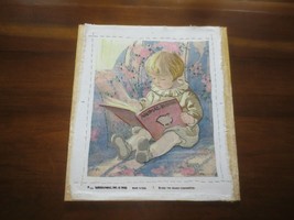 1985 COMPLETED Dimensions FAVORITE BOOK Crewel Embroidery - 13 1/2&quot; x 16... - $14.00