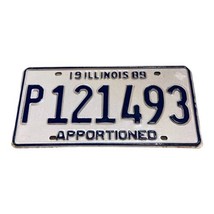 1989 Illinois Apportioned Collectible License Plate Original Tag P121493... - $9.94