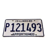 1989 Illinois Apportioned Collectible License Plate Original Tag P121493... - £7.86 GBP