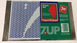 Illinois Unrolled Aluminum “7 UP” Can 1818 States United We Stand - £11.64 GBP