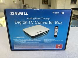 Zinwell Analog Pass-Through Digital TV Converter Box ZAT-970A White/Blac... - $44.54