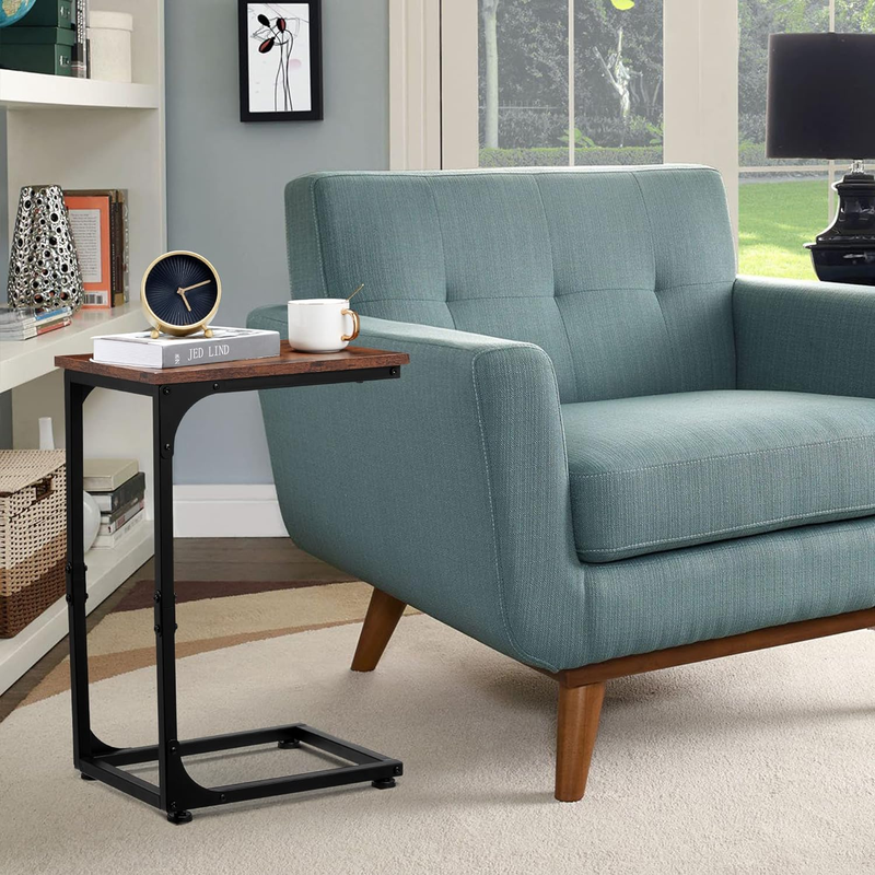 C Shaped End Table, Side Table, for Couch, Bed, Chair, Living Room, B Item image 2