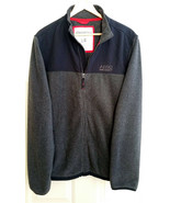Men&#39;s Aeropostale Full Zip Sport Fleece Jacket Black &amp; Gray Color Size: L - £10.23 GBP