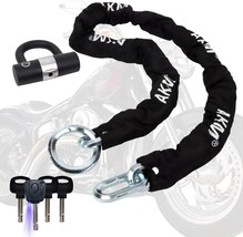 Akm Motorcycle Chain Lock 150Cm/5Ft Heavy Duty Bike Chain Lock Anti-Thef... - $85.99