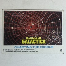 BattleStar Galactica Trading Card 1978 Vintage #28 Charting The Exodus - £1.54 GBP