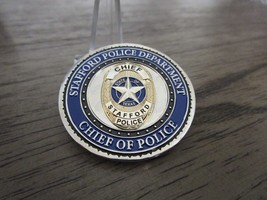 Stafford Police Department Texas Chief Of Police Challenge Coin #652U - £30.85 GBP