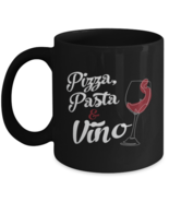Coffee Mug Funny Pizza Pasta &amp; Vino Foodie  - £15.98 GBP