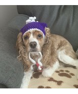 Handmade Crocheted Dog Hat MEDIUM Warm Winter Wear Choose Color Brand New - £9.37 GBP