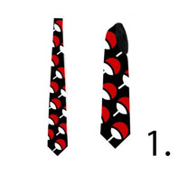 Necktie with uchiha akatsuki sharingan mangekyou sasuke sign  - $30.00