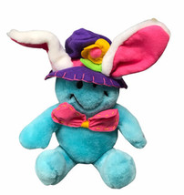 MTY Vintage Blue Easter Bunny Rabbit 11” Animated Plush Giggles Laughs Singing - £23.01 GBP