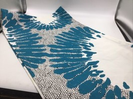 Ikea Table Runner Tablecloth 15x54 Teal White Black Abstract Undis Vintage 1999 - £13.48 GBP