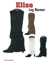 Leg Warmers Crochet Knit Boot Socks Toppers Cuffs Winter Bling Pom Pom W... - £11.25 GBP