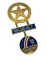 International Association Retail Clerks Guest Badge Hawaii Metal Pin Gol... - $19.00