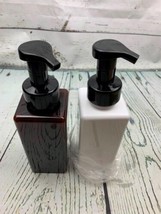 Foaming Soap Dispenser 450ml 15oz Refillable Pump Bottle Plastic 2pc - £19.36 GBP