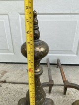 vtg ornate Faux brass Look andirons 18” 3724 - $148.49