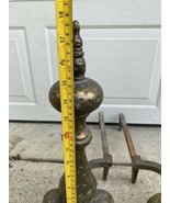 vtg ornate Faux brass Look andirons 18” 3724 - €128,95 EUR