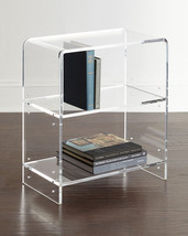  Horchow Everly Acrylic Bookcase Shelf French Modern Hollywood glam MID CENTURY - £540.70 GBP