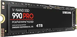 Samsung 990 PRO NVMe M.2 SSD, 4 TB, PCIe 4.0, 7,450 MB/s Read, 6,900 MB/... - $646.99