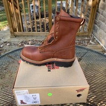Red Wing 217 Waterproof Logger Boots Soft Toe Mens Size 8 EE Electrical Haz NEW - £197.79 GBP