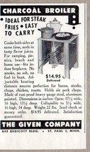 1940&#39;s Print Ad Charcoal Broiler Given Co St Paul,MN - £6.84 GBP