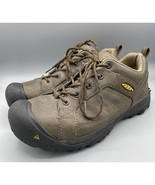 KEEN Mens Size 8 Shoes Brown Leather Sneakers Steel Toe Lace Up Gorpcore... - $23.41