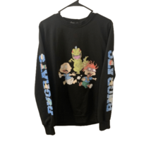 Nickelodeon Rugrats Women Black Graphic Sweatshirt Size M - £18.82 GBP