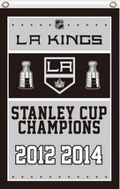 Los Angeles Kings Champions Flag 3X5Ft Polyester Digital Print Banner USA - £12.57 GBP