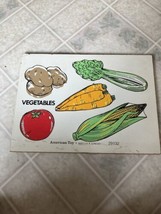 Vintage American Toy 5 Pieces Vegetables Wooden Puzzle #29132 - 5 pieces - £19.50 GBP