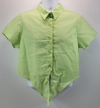 Woman SWAT Green Checkered Button Down Shirt XL - $9.89 Woman SWAT Green Checkered Button Down Shirt XL - $9.89