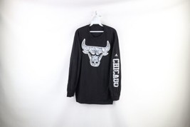 Adidas Mens Large Spell Out Diamond Chicago Bulls Basketball Long Sleeve T-Shirt - £23.22 GBP
