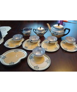 RS Lusterware made in Germany snack 2 sets w/ teapot, sugar&amp;creamer 7 PC... - $225.32 CAD