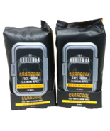 2 Men&#39;s NOBLEMAN CHARCOAL Face &amp; Body Cleansing Wipes w/ Aloe &amp; Chamomil... - $23.75