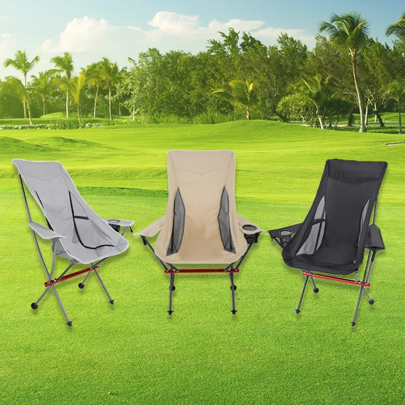 Portable Folding Armchair Ultralight Outdoor Folding Camping Chair With Armrests - £85.65 GBP