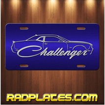 CHALLENGER Inspired Art on Silver and Blue Aluminum Vanity license plate Tag NEW - £15.80 GBP