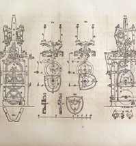 Bobbinet Machinery Woodcut 1852 Victorian Industrial Print Drawing 2 DWS1B - $39.99