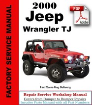 2000 Jeep Wrangler TJ Repair Manual plus the Parts Manual PDF Download - £7.82 GBP