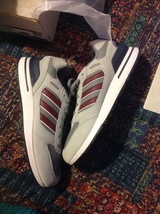 Adidas Men&#39;s Run 80s gray &amp; Reddish Low Sneakers - 11.5 - New in Box - £79.93 GBP