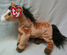 TY 2000 SHINY BROWN OATS THE HORSE 8&quot; Plush Stuffed Animal NEW - £12.16 GBP