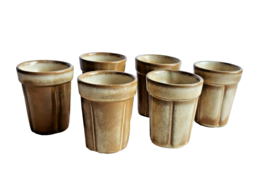 Set of 6 Frankoma Pottery 90C Tumbler Ada Clay Fruit Juice Cups - £35.04 GBP