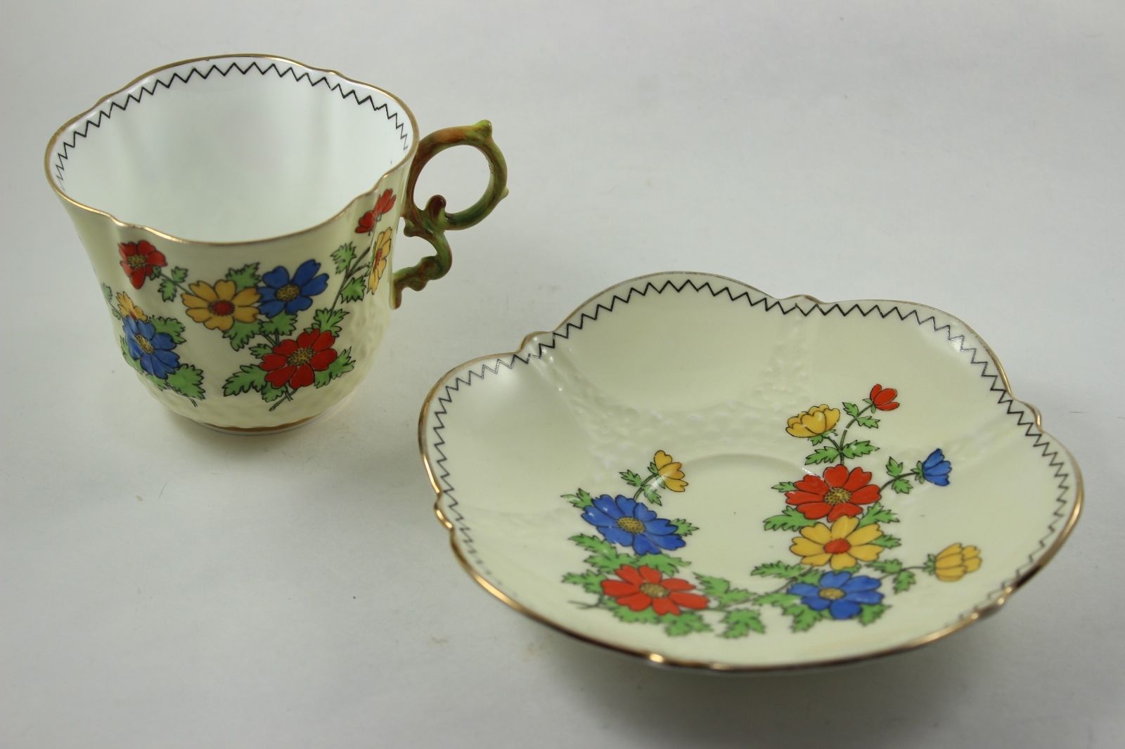 Vintage Aynsley England Tea Cup and Saucer Floral Design China - $55.69