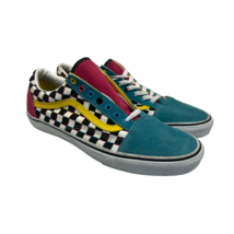 Vans Men&#39;s Old Skool Lo ‘Saved By The Bell’ 721454 Checkered-Suede/Blue/Pink 12M - £53.14 GBP