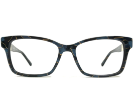 L.A.M.B Eyeglasses Frames LA060 BLU Black Blue Horn Gold Square 53-16-140 - £48.52 GBP