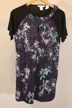 Design History Women Dress Unusual Size M Purple Floral - £7.73 GBP