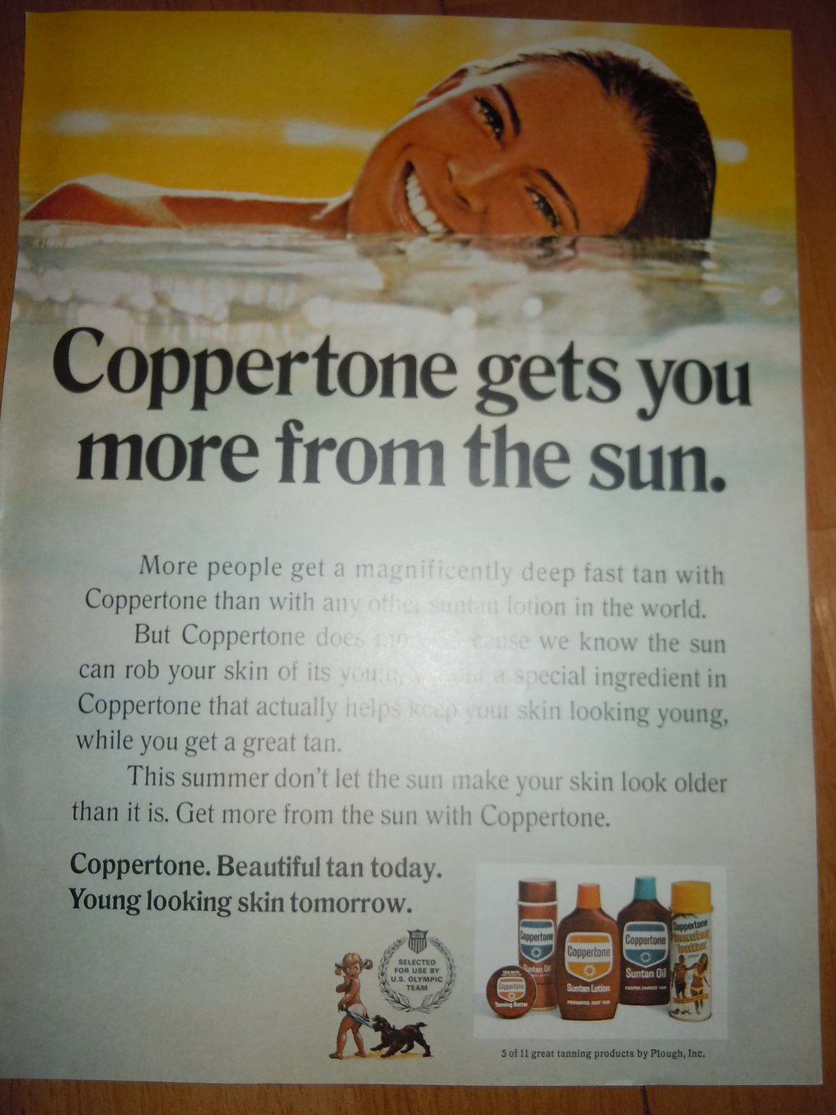 Primary image for Vintage Coppertone / Tame Magazine Advertisement July 1971