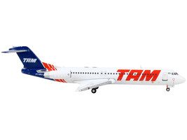 Fokker F100 Commercial Aircraft &quot;TAM Linhas Aereas&quot; White with Blue Tail 1/400 D - £50.54 GBP