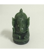 Lord Ganesh Statue Jade Stone Elephant God Craft Home Office Decor Sculp... - £14.62 GBP