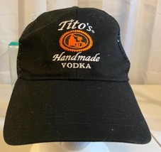 Tito&#39;s Handmade Vodka Austin Texas Baseball Mesh Black Trucker Cap Hat - £11.82 GBP