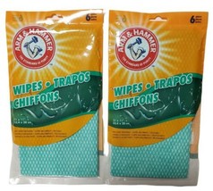 Arm &amp; Hammer Reusable Wipes 6 Pc Per Pack 2-Packs Total Of 12 Wipes New ... - £9.24 GBP