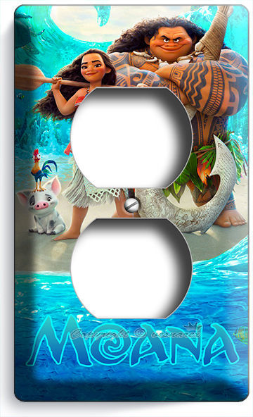 MOANA MAUI PUA PIG HEI LIGHT DUPLEX OUTLET  WALL PLATE COVER KIDS BEDROOM DECOR
